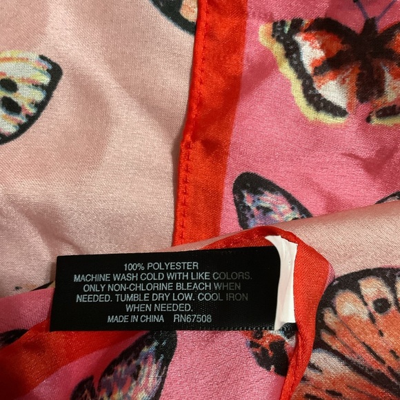 International Concepts INC Pink Butterfly Scarf NWOT - Picture 6 of 7